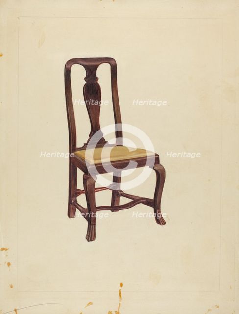 Side Chair, c. 1940. Creator: Marian Curtis Foster.