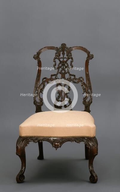 Side chair (from a set of 8), about 1755-1765. Creator: Thomas Chippendale.