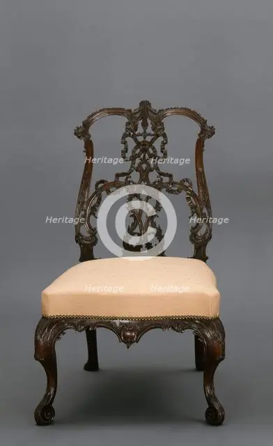 Side chair (from a set of 8), about 1755-1765. Creator: Thomas Chippendale.