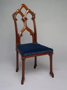 Side Chair: Gothic Revival Style, c. 1858. Creator: Alexander Jackson Davis (American, 1803-1892); William Burns (American, 1805?-1867)