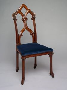 Side Chair: Gothic Revival Style, c. 1858. Creator: Alexander Jackson Davis (American, 1803-1892); William Burns (American, 1805?-1867)