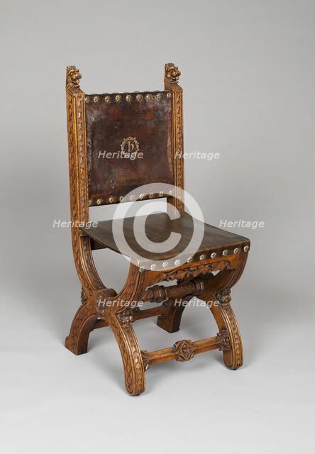 Side Chair, London, c. 1848. Creator: AWN Pugin.