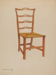 Side Chair (one of a pair), 1937. Creator: Ruth Bialostosky