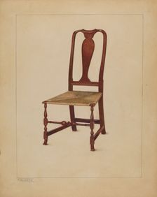 Side Chair (one of a pair), c. 1936. Creator: Francisco Alvarez