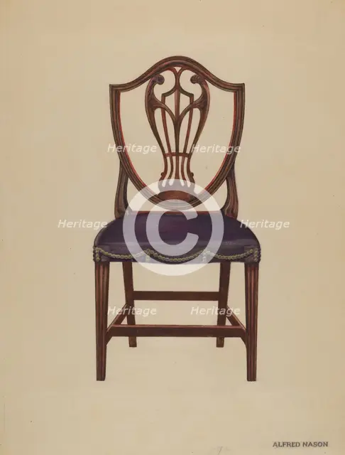 Side Chair (one of six), 1936. Creator: Alfred Nasson.