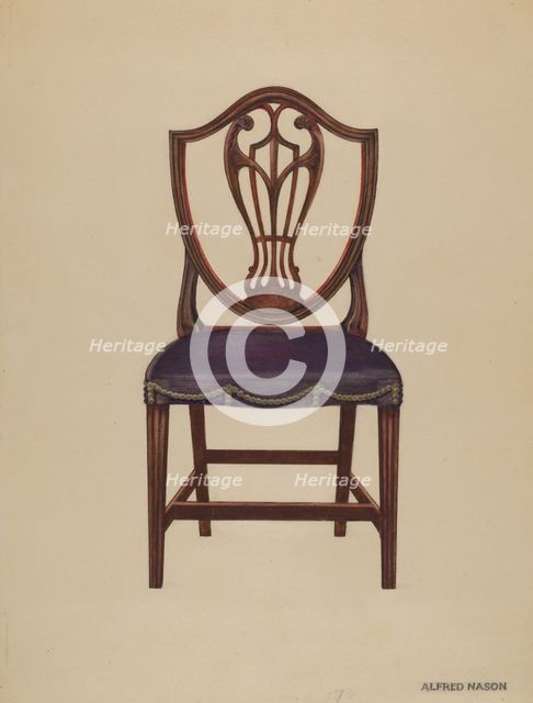 Side Chair (one of six), 1936. Creator: Alfred Nasson.