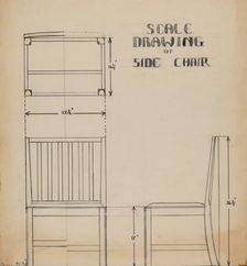 Side Chair (one of pair), 1937. Creator: Harold Smith