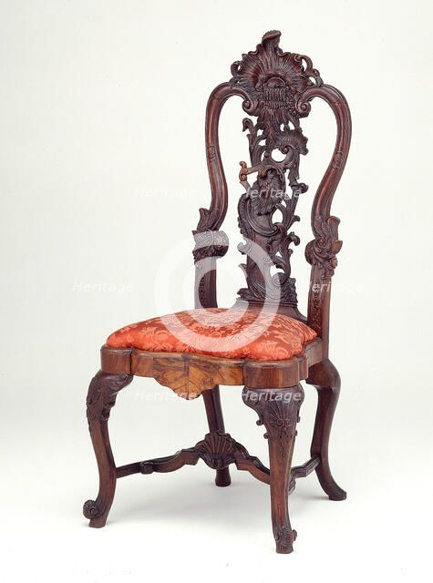 Side Chair, Portugal, c. 1745/55. Creator: Abraham Roentgen.