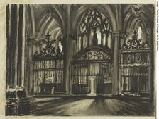 Side Chapels, the Cathedral, Toledo, c. 1903. Creator: Joseph J Pennell