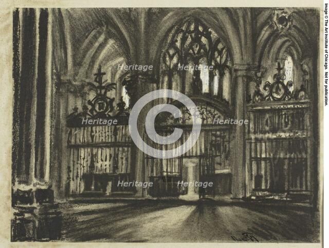 Side Chapels, the Cathedral, Toledo, c. 1903. Creator: Joseph J Pennell.