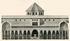 Side Elevation of the Court of the Lions and Fountain 19th century, (1907). Creator: Unknown