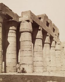Side of the Hypostyle Hall of the Ramesseum. Luxor, West Bank (Thebes), between 1860 and 1903. Creator: Antonio Beato