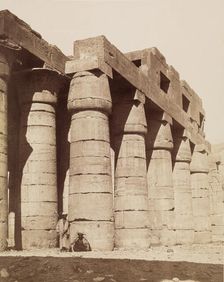 Side of the Hypostyle Hall of the Ramesseum. Luxor, West Bank (Thebes), between 1860 and 1903. Creator: Antonio Beato