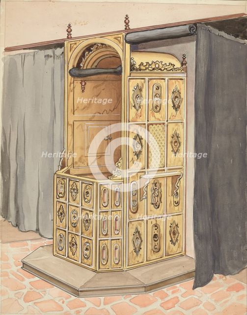 Side of Confessional Chair, 1935/1942. Creator: Harry Mann Waddell.