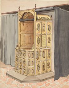 Side of Confessional Chair, 1935/1942. Creator: Harry Mann Waddell