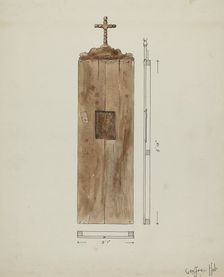 Side of Original Confessional, c. 1936. Creator: Geoffrey Holt