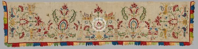 Side Panel of a Bedspread, 1700s. Creator: Unknown.