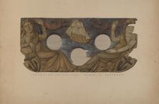 Side Panel of a Fire Engine, c. 1938. Creator: Elmer G Anderson