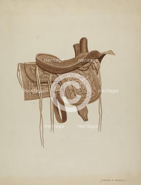 Side Saddle, c. 1937. Creator: Frank C. Barks.