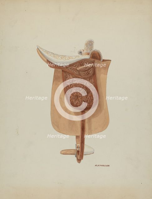 Side Saddle, c. 1938. Creator: Randolph F Miller.