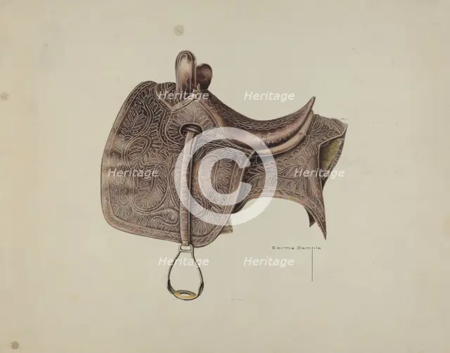 Side Saddle, c. 1939. Creator: Bertha Semple.