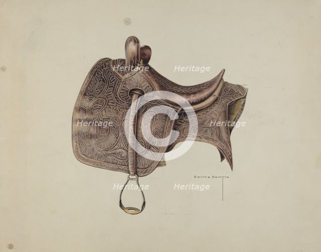Side Saddle, c. 1939. Creator: Bertha Semple.