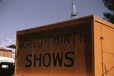 Side show at the Vermont state fair, Rutland, 1941. Creator: Jack Delano
