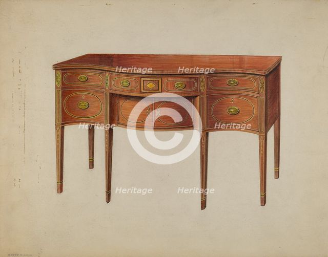 Sideboard, 1935/1942. Creator: Harry Eisman.