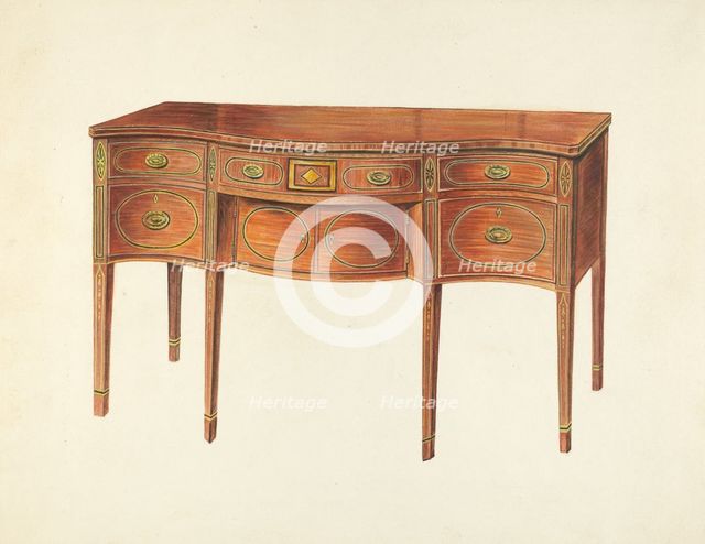 Sideboard, 1935/1942. Creator: Unknown.