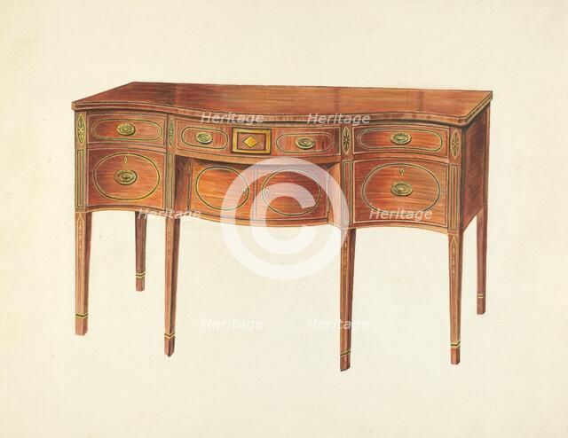 Sideboard, 1935/1942. Creator: Unknown.