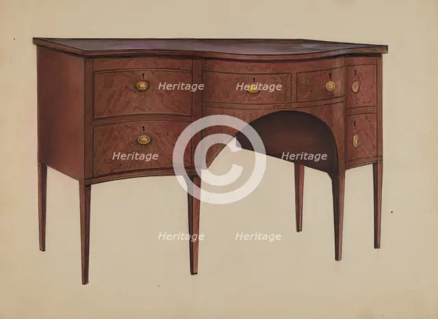 Sideboard, 1936. Creator: Arsen Maralian.