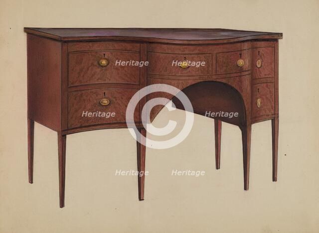 Sideboard, 1936. Creator: Arsen Maralian.