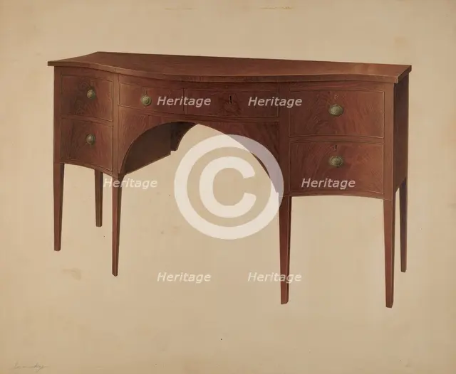 Sideboard, 1940. Creator: Isidore Sovensky.