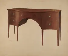 Sideboard, 1940. Creator: Isidore Sovensky