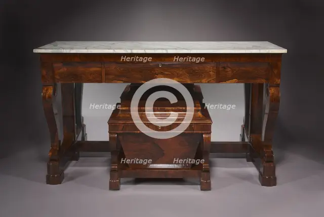 Sideboard and Cellarette, c. 1840. Creator: Duncan Phyfe and Son (American, 1768-1854).