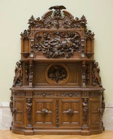 Sideboard, c. 1855. Creator: Joseph Alexis Bailly (American, 1825-1883), attributed to