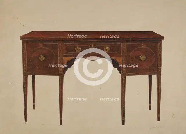 Sideboard, c. 1938. Creator: Michael France.