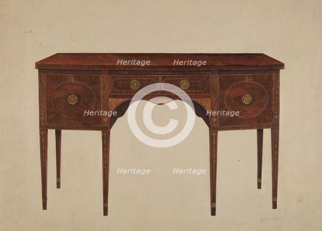 Sideboard, c. 1938. Creator: Michael France.