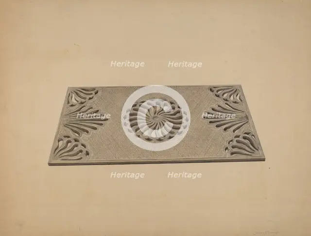 Sidewalk Grating, c. 1939. Creator: Sydney Roberts.