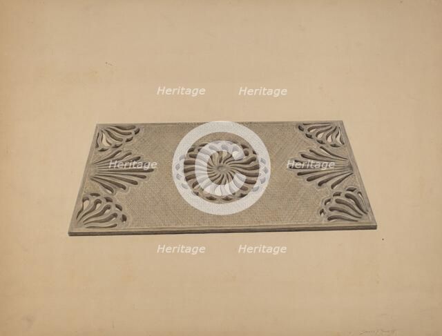 Sidewalk Grating, c. 1939. Creator: Sydney Roberts.