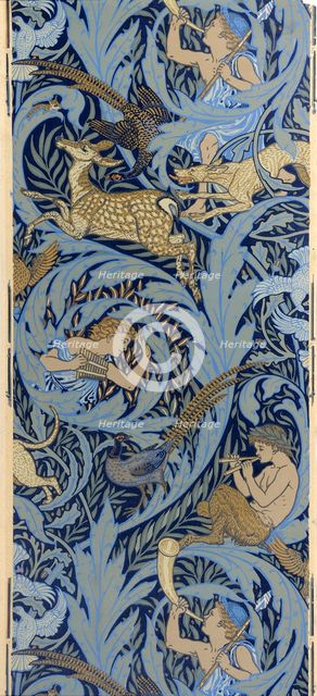 Sidewall. Woodnotes, 1886. Artist: Crane, Walter (1845-1915)