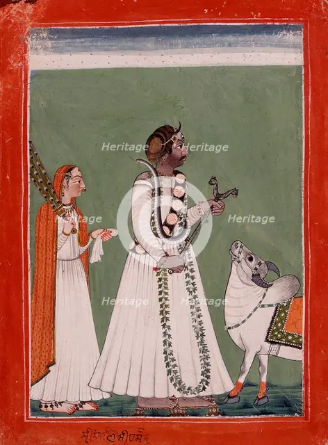 Sidh Sen (reigned 1684-1727) Dressed as Shiva, c1730. Creator: Unknown.