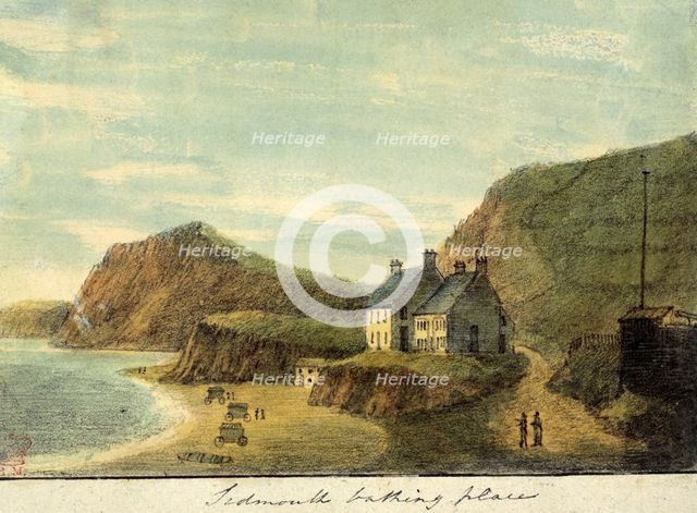 'Sidmouth Bathing Place', 1797.   Creator: John Skinner.