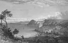 Sidmouth, From the Cliffs, Towards Seaton 1832. Creator: P Heath
