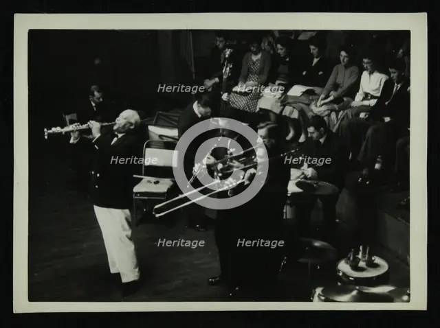 Sidney Bechet (soprano saxophone) in concert at Colston Hall, Bristol, 1956. Creator: Denis Williams.