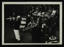 Sidney Bechet (soprano saxophone) in concert at Colston Hall, Bristol, 1956. Creator: Denis Williams