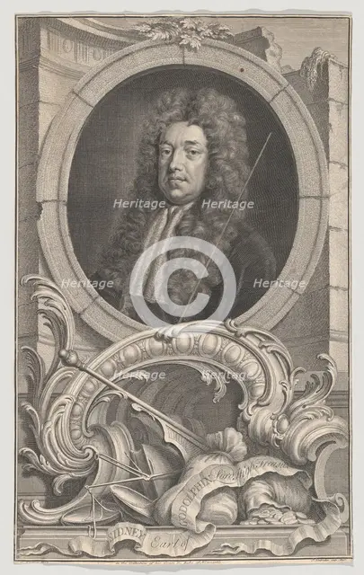 Sidney, Earl of Godolphin, Lord High Treasurer, ca. 1740. Creator: Jacobus Houbraken.