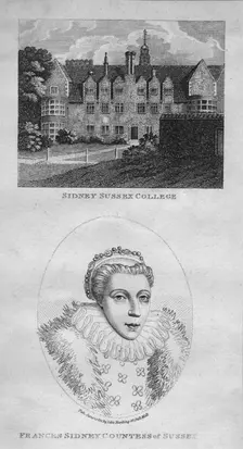 Sidney Sussex College; Frances Sidney Countess of Sussex 1801. Creator: Edward Harding