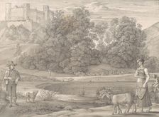 Sieben Gegenden aus Salzburg und Berchtesgaden Geordnet nach den sieben Tagen der Woche, v..., 1823. Creator: Ferdinand Olivier