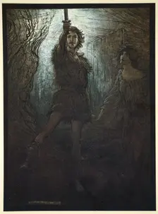 Siegmund the Walsung thou does see! As bride gift he brings thee his sword 1910. Creator: Arthur Rackham